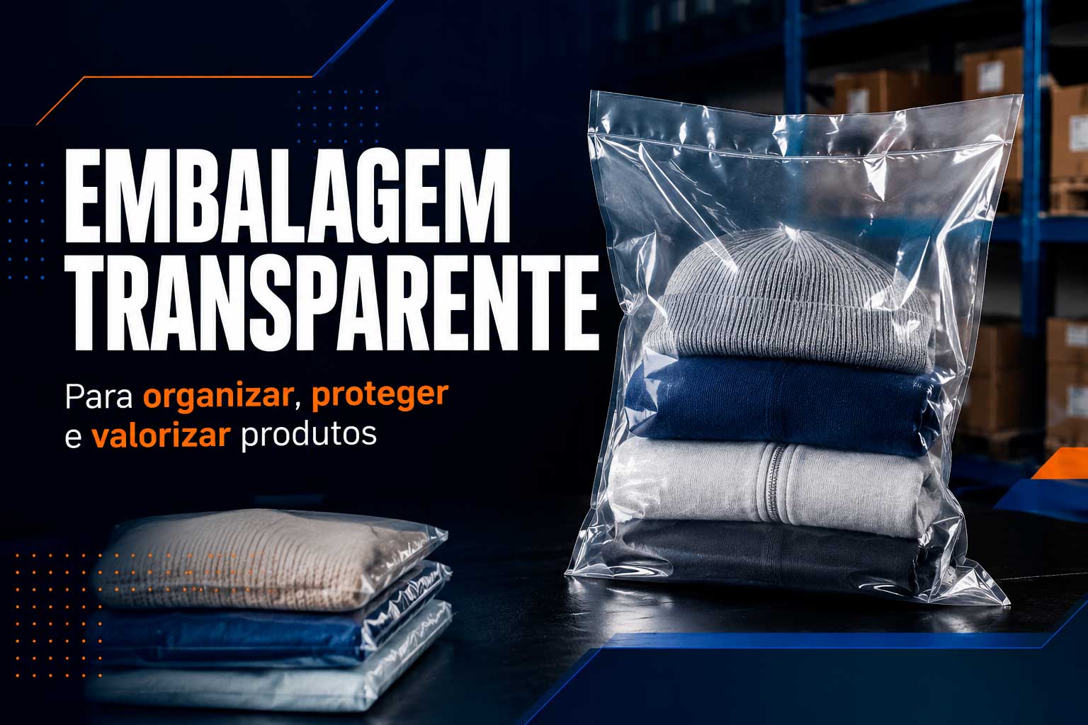 Quando usar a embalagem transparente para organizar