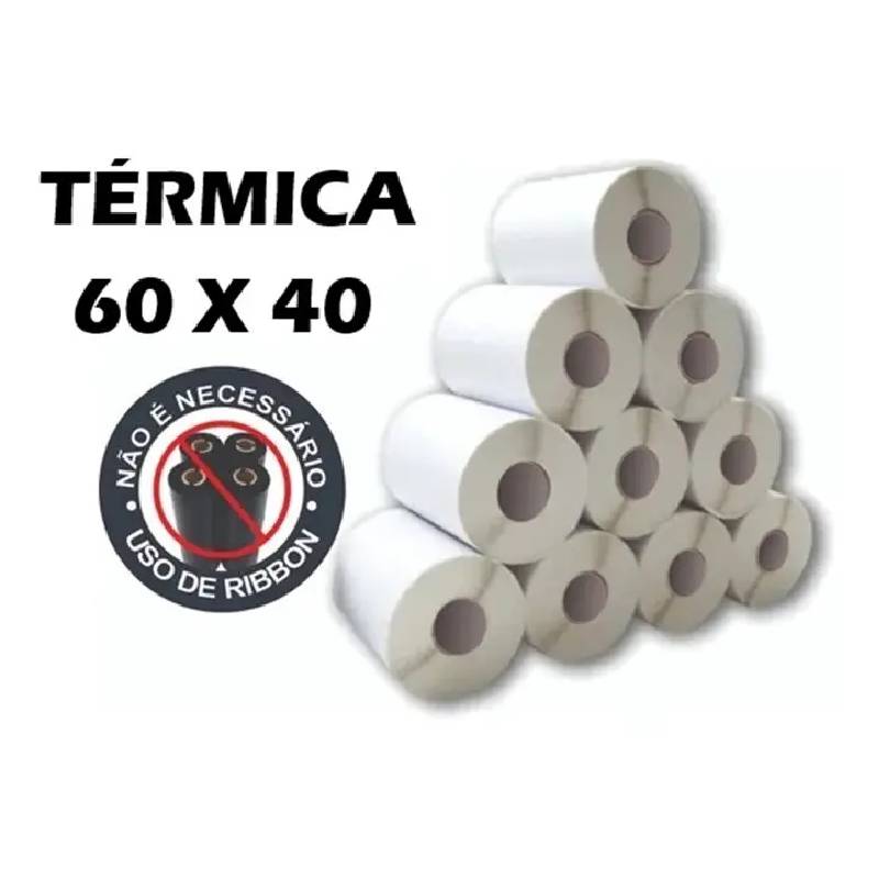 Etiqueta Adesiva Térmica Directa 60x40mm para Balanças e Impressoras (Kit com 10 Rolos / 20M) - Imagem 4