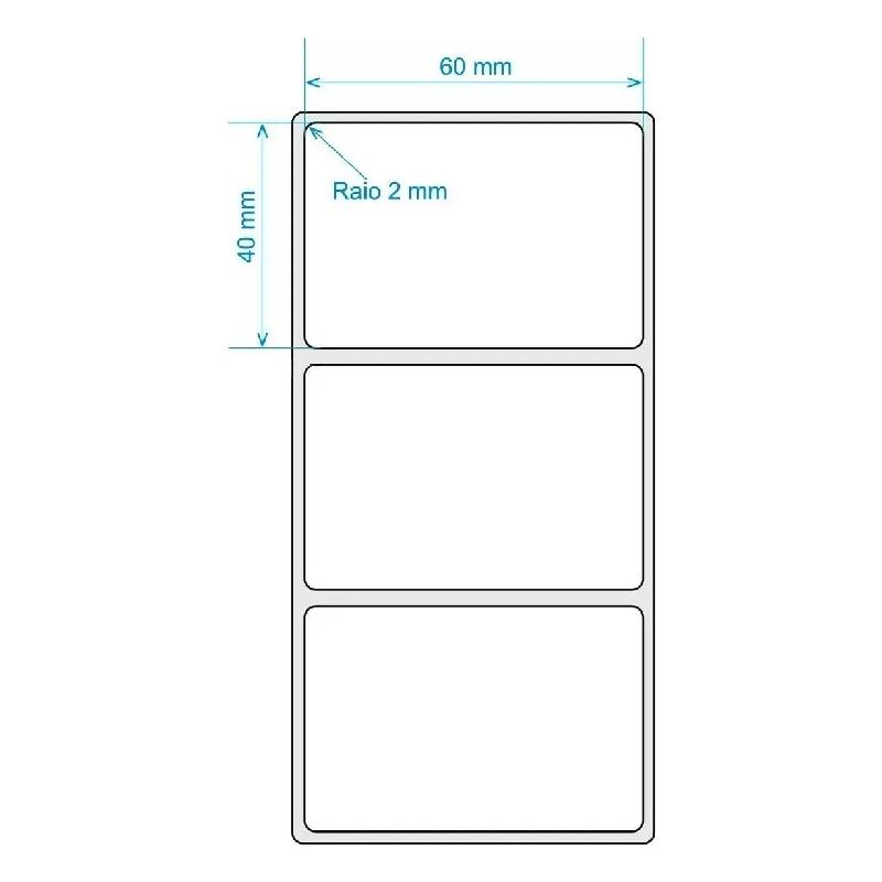Etiqueta Adesiva Térmica Directa 60x40mm para Balanças e Impressoras (Kit com 10 Rolos / 20M) - Imagem 3