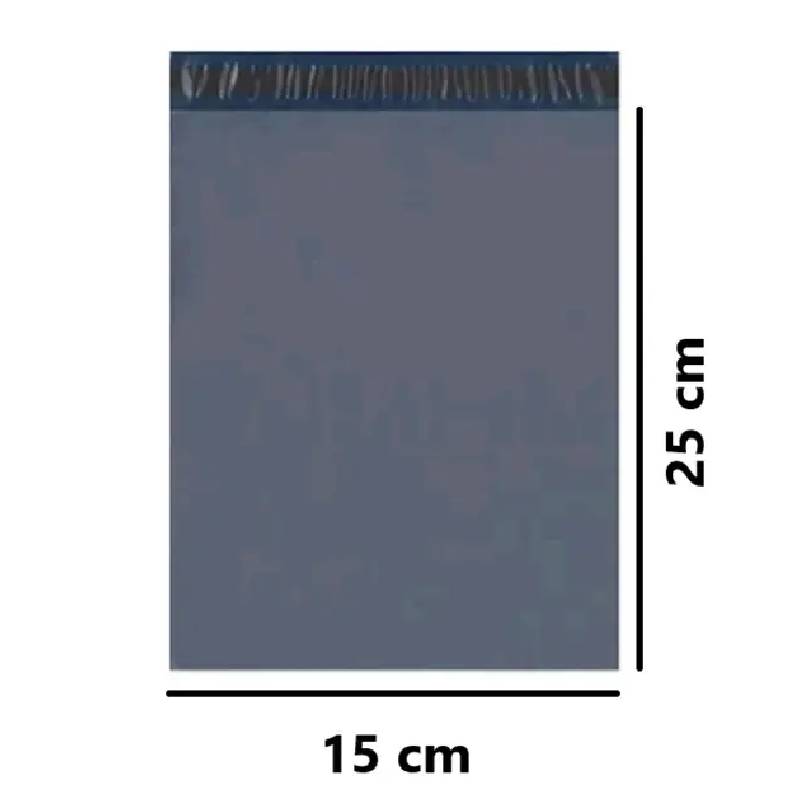 Envelope de Segurança Plástico Ecológico Cinza 15x25cm para Correios (1000 Unidades) - Imagem 3