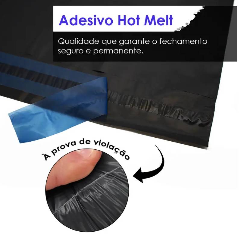 Envelope de Segurança Plástico Ecológico Cinza 15x25cm para Correios (1000 Unidades) - Imagem 2