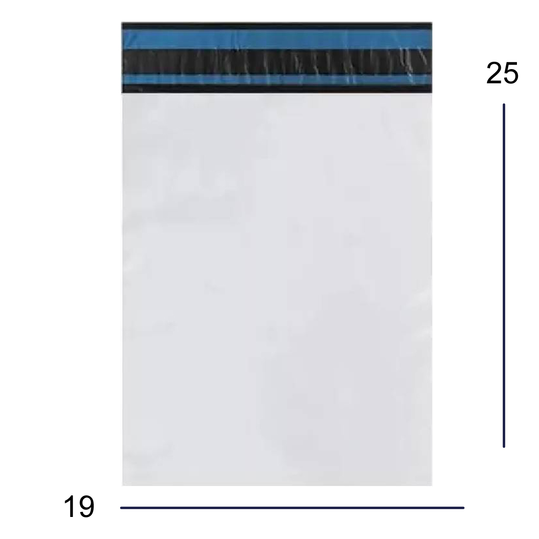 Envelope de Segurança Plástico Branco 19x25cm com Efeito Blackout para Correios