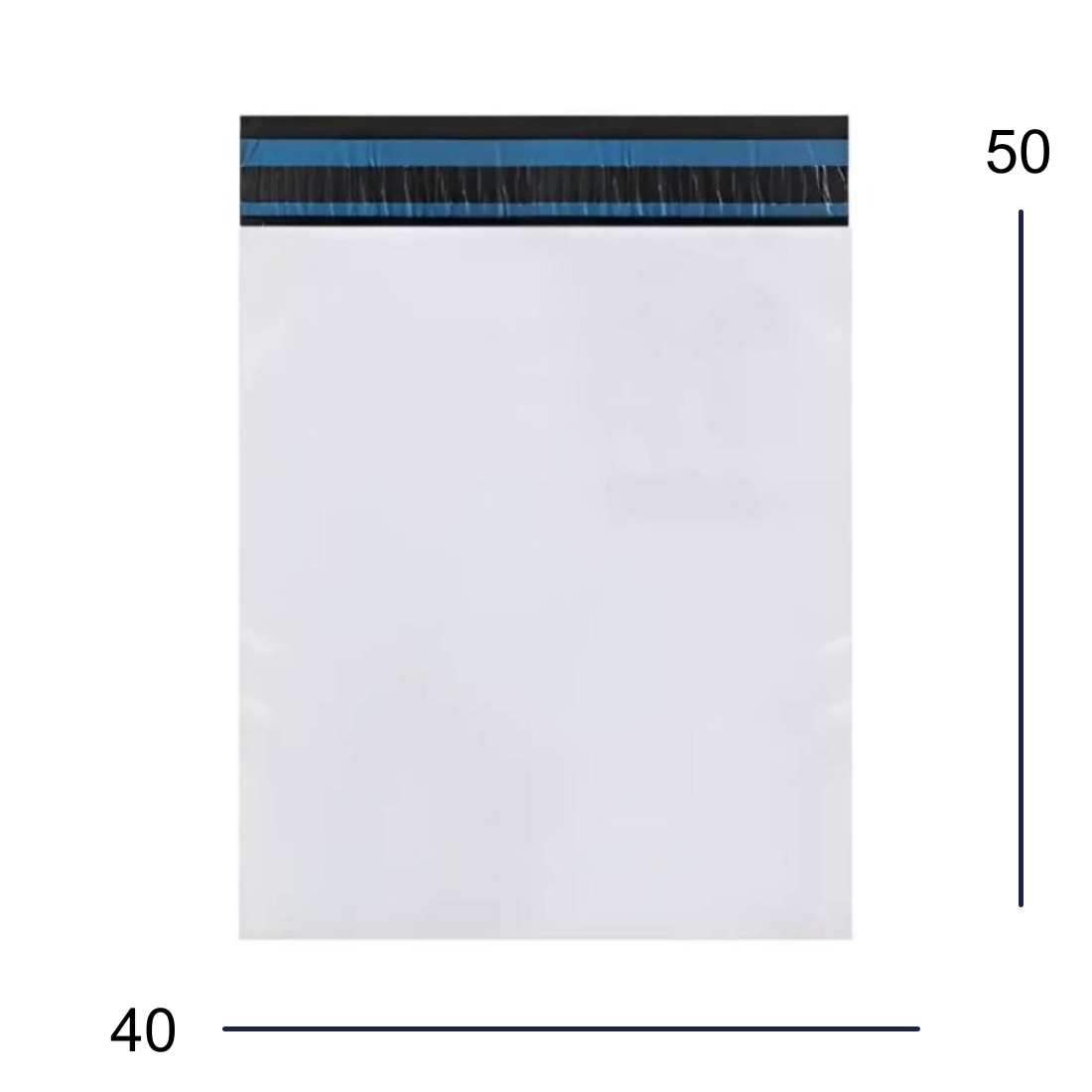 Envelope de Segurança Plástico Branco 40x50cm com Efeito Blackout (100 Unidades)