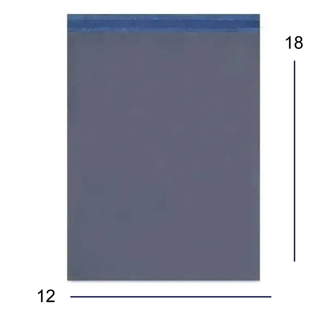 Envelope de Segurança Plástico Ecológico Cinza 12x18cm para Correios