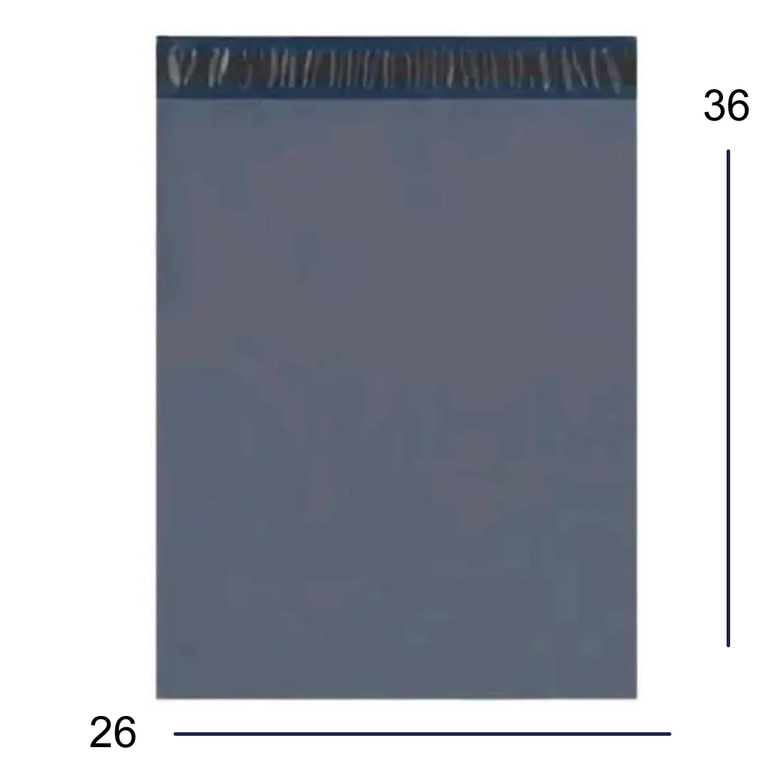 Envelope de Segurança Plástico Ecológico Cinza 26x36cm para Correios