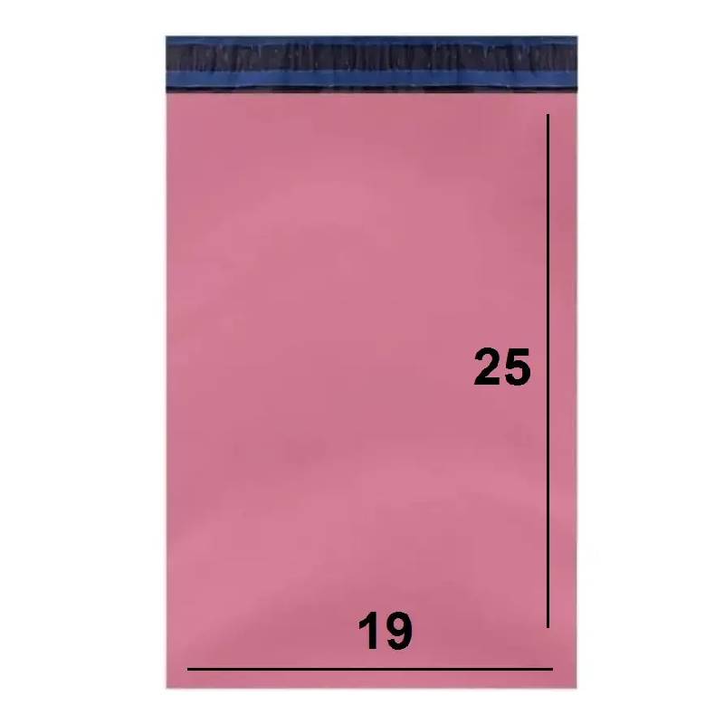 Envelope de Segurança Plástico Coex Rosa Pink 19x25cm para Correios e Sedex (250 Unidades) - Imagem 2