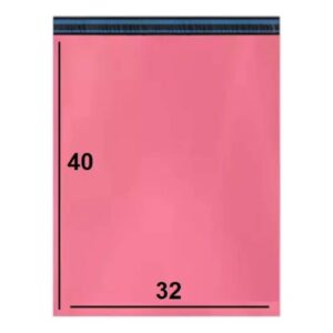 Saco Plástico Ecológico Envelope Segurança Rosa 32x40 1000u 1