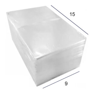 Saco Plástico Transparente PP 9x15cm Espessura 0,06mm